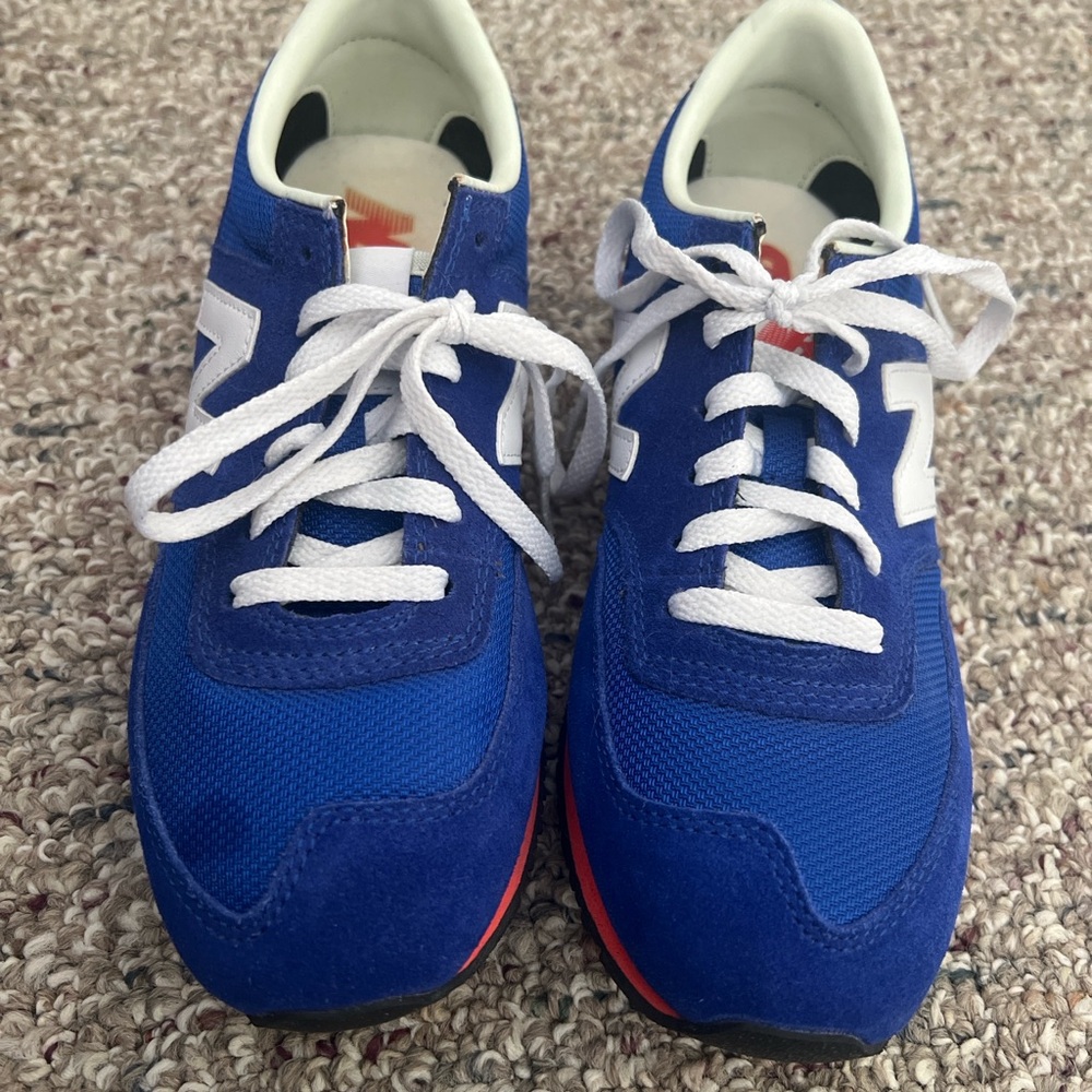New Balance Blue Retro Sneakers White Logo Women’s